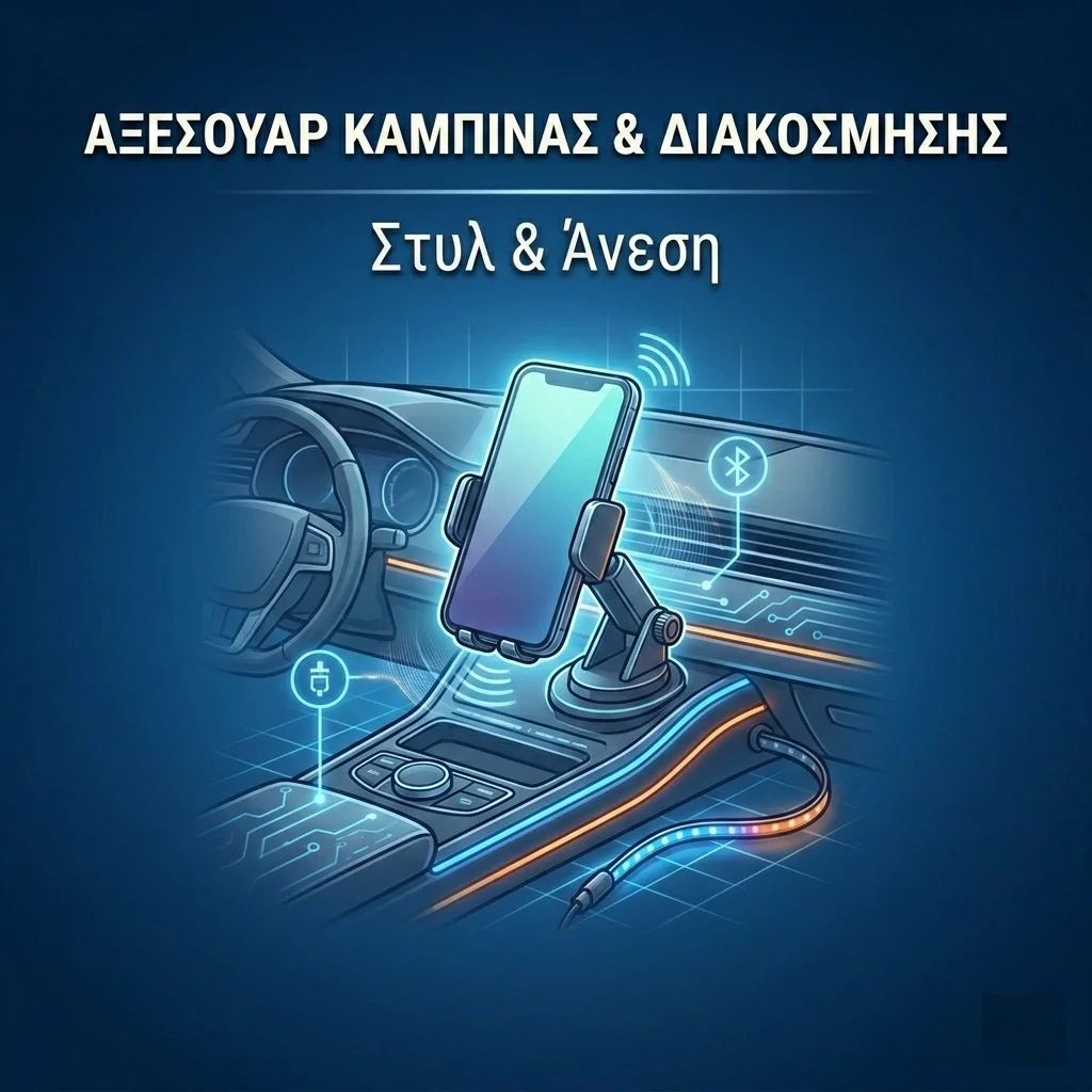 Treqa Βάση Κινητού Αυτοκινήτου με Ρυθμιζόμενα Άγκιστρα BC-T23 - Car Phone Holder