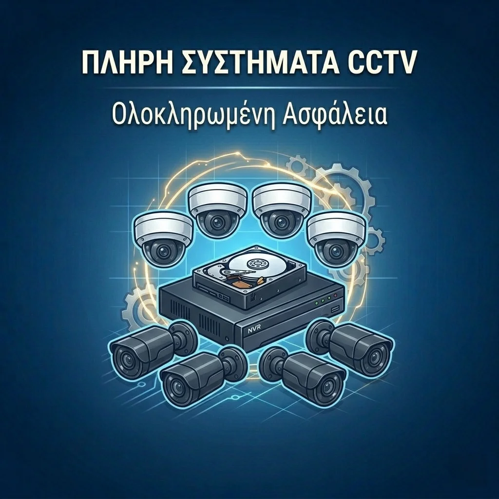 Καταγραφικό δικτύου με 8 κάμερες - CCTV Security Recording System - POE - 080067