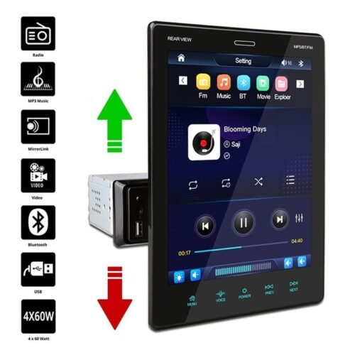 014374 Ηχοσύστημα Αυτοκινήτου Universal 1DIN (Bluetooth/USB) με Οθόνη Αφής 9.5" - Car MP5 Player Vertical Screen Universal