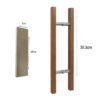 Λαβή Πόρτας Αλουμινίου με Σχέδιο Ξύλου 59.4cm – Aluminum Door Handle Wood Effect