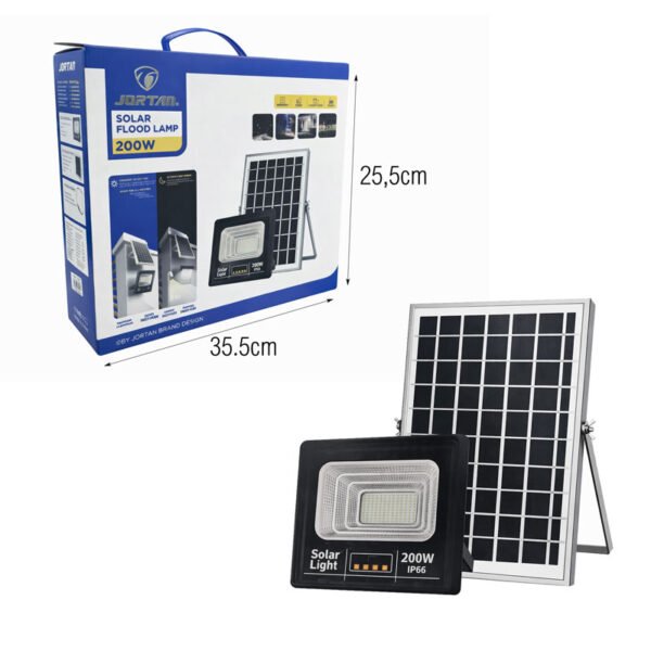 Ηλιακός Προβολέας Αυλής 200W με Τηλεχειριστήριο — Αδιάβροχος IP66, Χωρίς Ρεύμα