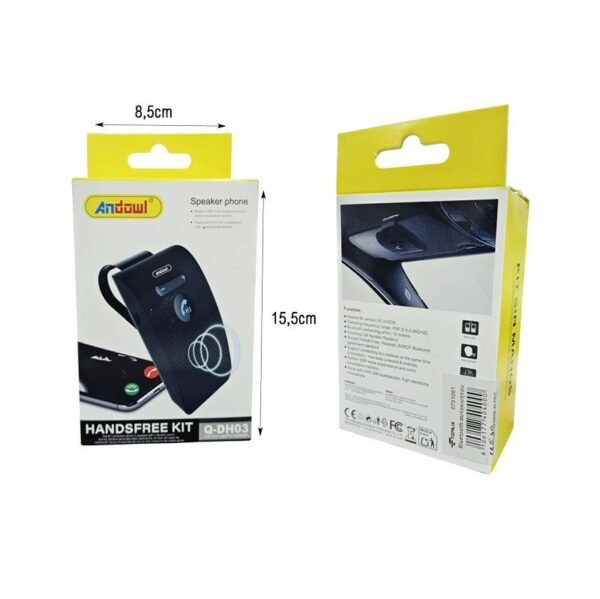 0751061-1 Andowl Ανοιχτή Ακουστική Bluetooth Αυτοκινήτου Q-DH03 - Handsfree Kit Speaker phone