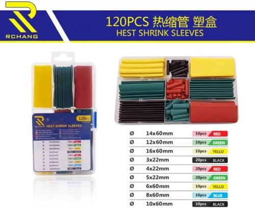 113368 Θερμοσυστελλόμενα μανίκια καλωδίων - 120pcs - 113368