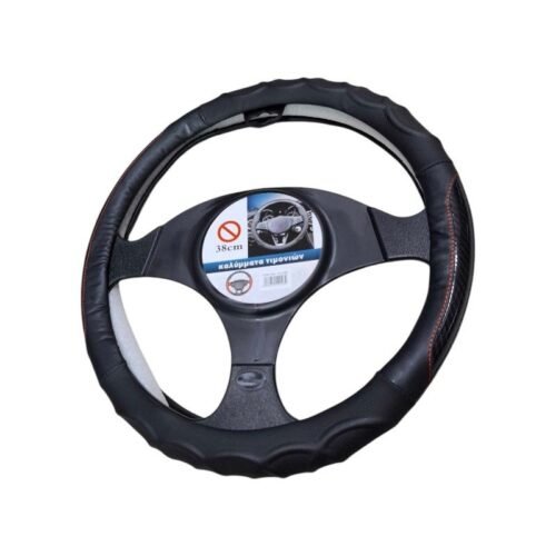 122469_b Κάλυμμα τιμονιού αυτοκινήτου - XY-050 - 122469 - Black/Red