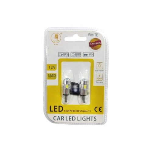 001003 EJC Λάμπες Αυτοκινήτου Canbus T10-5630-6SMD LED 12v 2τμχ ψυχρό φως - LED light