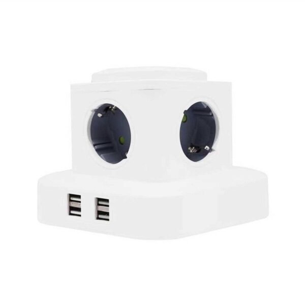 004239 Κάθετο πολύπριζο 4 θέσεων - Σούκο - 4USB - 3m - RC-G4P - 004239