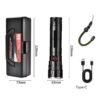 0102135-1 Επαναφορτιζόμενος Φακός USB 15hours - Aluminium Alloy Flashlight XA-P701-2