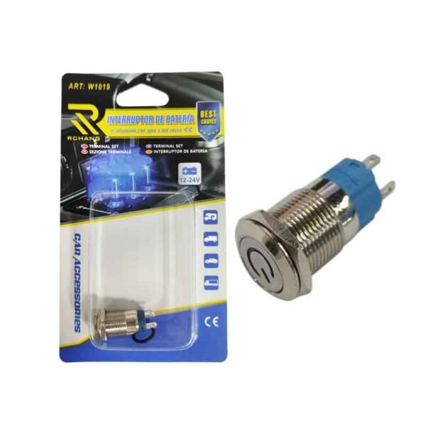 0111698 Rchang Διακόπτης Μπαταρίας Αυτοκινήτου 12–24V με Φωτιζόμενο Κουμπί W1019 – Car Battery Switch