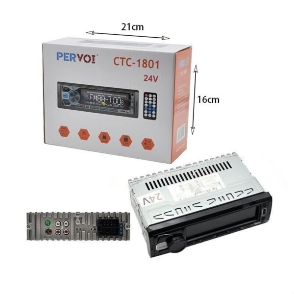 014370-3 PerVoi MP3 player αυτοκινήτου 1DIN USB, microSD 24V CTC-1801- Car MP3 player