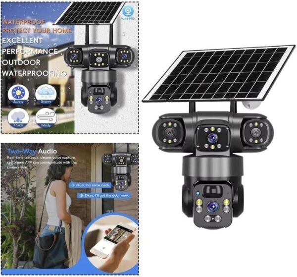 Ηλιακή κάμερα ασφαλείας IP τριπλή - 4G - Security Camera - Q20 - 020331