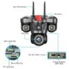 020362-2 Κάμερα ασφαλείας IP τριπλή - Security Camera - Q83 - 020362
