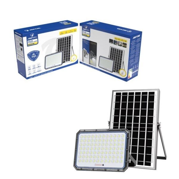 Jortan Ηλιακός Προβολέας Με Τηλεχειριστήριο LED 2000W IP66- Solar Flood Lamp