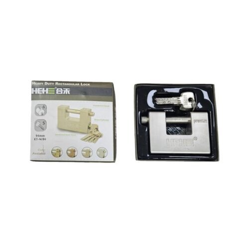 0304001 HEHE Λουκέτο με 5 Κλειδιά 94mm - Heavy Duty Rectangular Lock