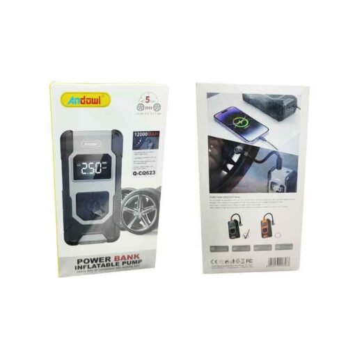 0751016 Andowl Φορητή αντλία αέρα 12000mAh και Power Bank Q-CQ623 - Power Bank Inflatable Pump