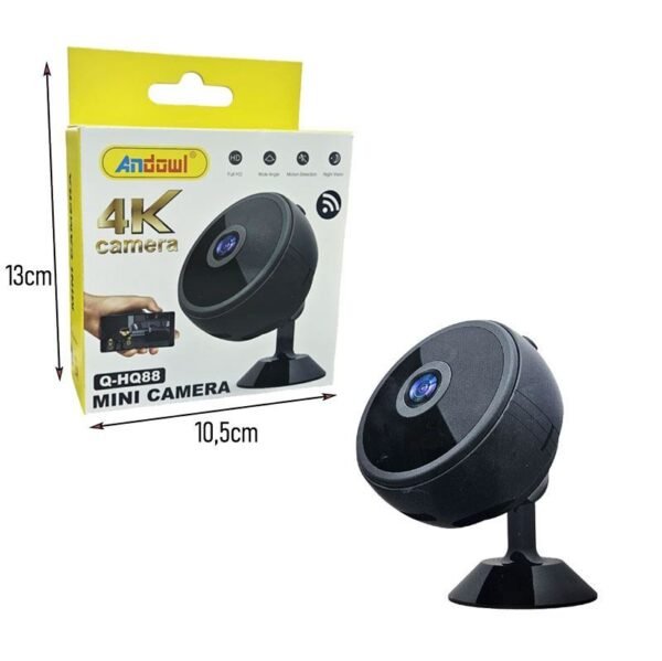 0751122-1 Andowl Mini Κάμερα 4K WiFi με Νυχτερινή Όραση & Ανίχνευση Κίνησης Q-HQ88 - 4K WiFi Mini Camera