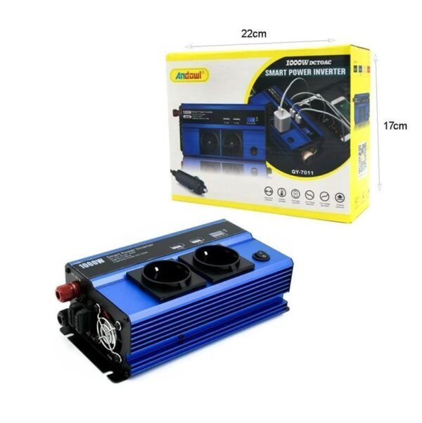 075741-7 Μετατροπέας Ισχύος 1000W 12V 220V με USB - Φόρτιση σε κίνηση