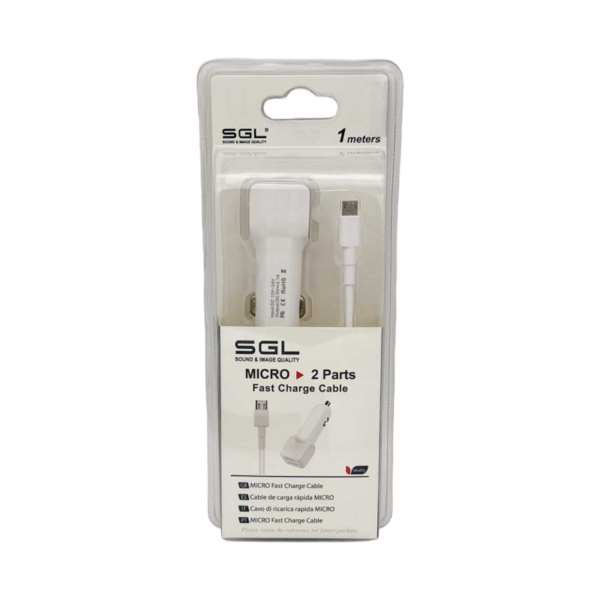 099682 Φορτιστής αναπτήρα αυτοκινήτου - Micro USB - D13-V2 - 1m - 099682