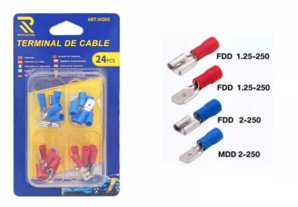 105875 Σετ ακροδέκτες καλωδίων με μόνωση - 24pcs - 105875