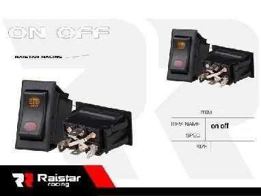 180966-1 Διακόπτης φώτων οχημάτων On/Off χωνευτός - R-F13216-34-1U - 180966