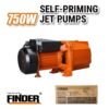 197421-1 Αντλία επιφανείας νερού - JET100A - 750W - 1HP - Finder - 197421