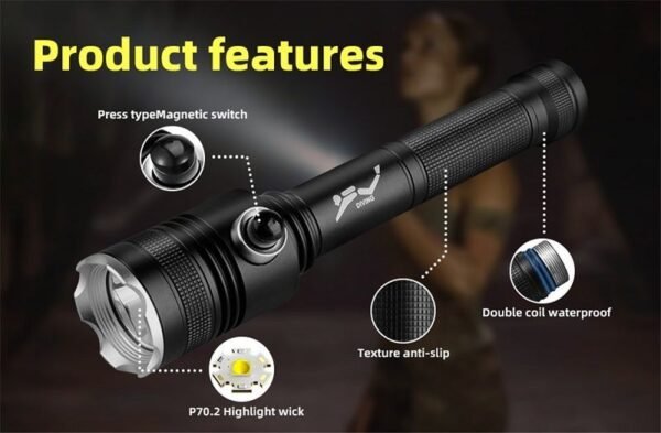 Επαναφορτιζόμενος καταδυτικός φακός LED - XP-021 - 200187