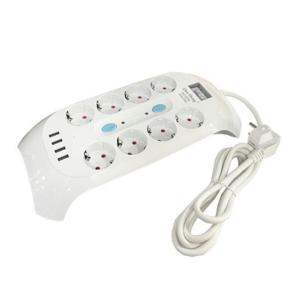 Πολύμπριζο 8 θέσεων με USB - Ισχύς 2500W για σπίτι και γραφείο