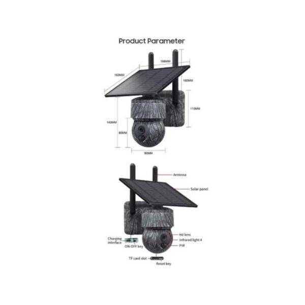 316285-2 Andowl Ηλιακή Έξυπνη Κάμερα 4K HD Q-SX615 - Camera High Definition Outdoor Electronic Pan Tilt