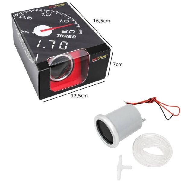 Ket Gauge Όργανο Turbo Boost Αυτοκινήτου με Αισθητήρα - Turbo Boost Gauge with Sensor