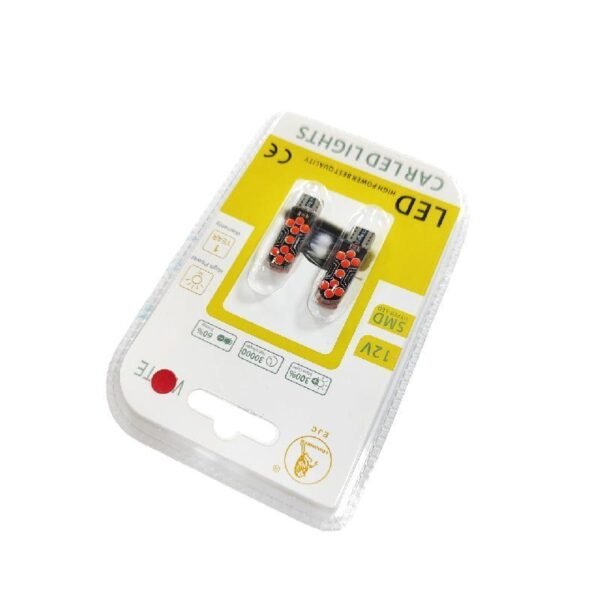 EJC Λάμπες Αυτοκινήτου LED 12V T10-18 2τμχ Κόκκινο -  Car LED Lights  RED