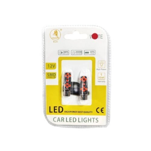 49115 EJC Λάμπες Αυτοκινήτου LED 12V T10-18 2τμχ Κόκκινο - Car LED Lights RED