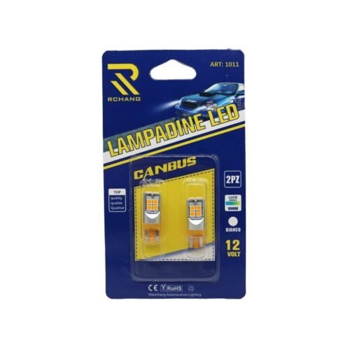 Rchang LED Φώτα αυτοκινήτου Canbus T10 Κίτρινο 12V