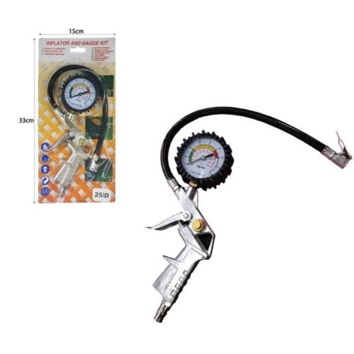 58072 Πιστόλι αέρος ελαστικών με μανόμετρο - Inflator and gauge kit
