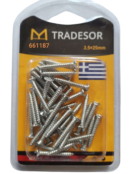 661187 Βίδες - 3.5X25mm - Σετ 12 πακέτα - 661187