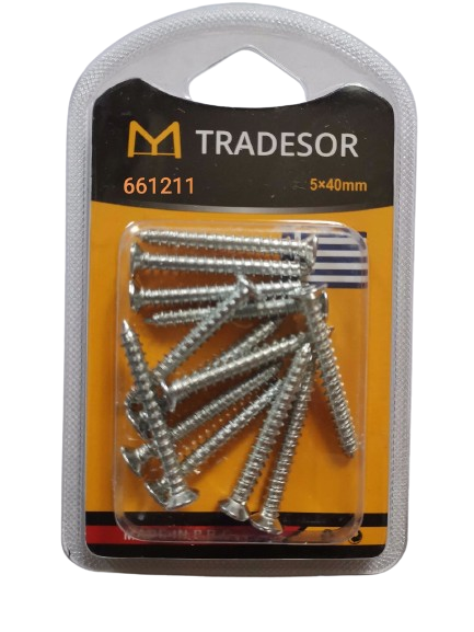 661211 Βίδες - 5X40mm - Σετ 12 πακέτα - 661211
