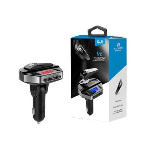 68170 Φορτιστής Αυτοκινήτου Bluetooth με Ακουστικό V6 BT - Handsfree Car Kit FM