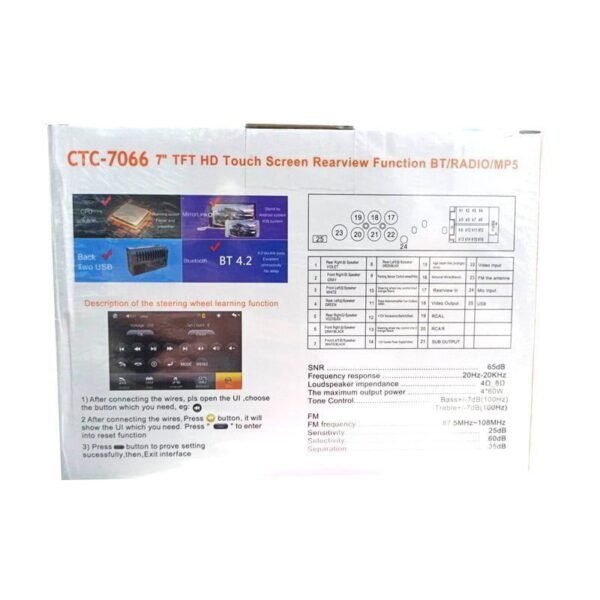 68326-2 PerVoi Οθόνη αυτοκινήτου 7" HD αφής CTC-7066 multimedia system - Capacitive touch screen