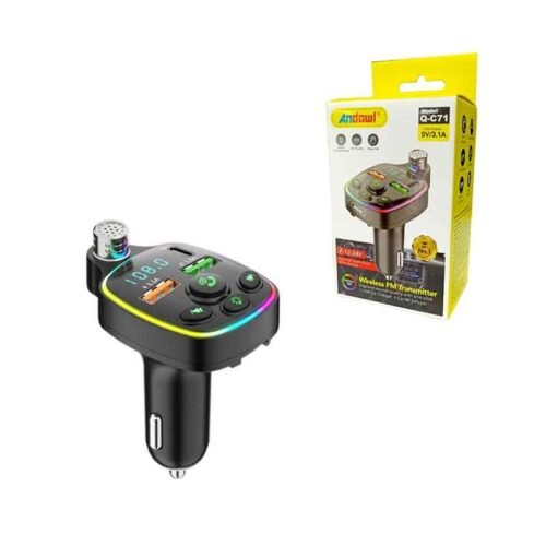 Z774129 Andowl Πομπός αυτοκινήτου φορτιστής FM Transmitter Q-C71 – Car FM Transmitter