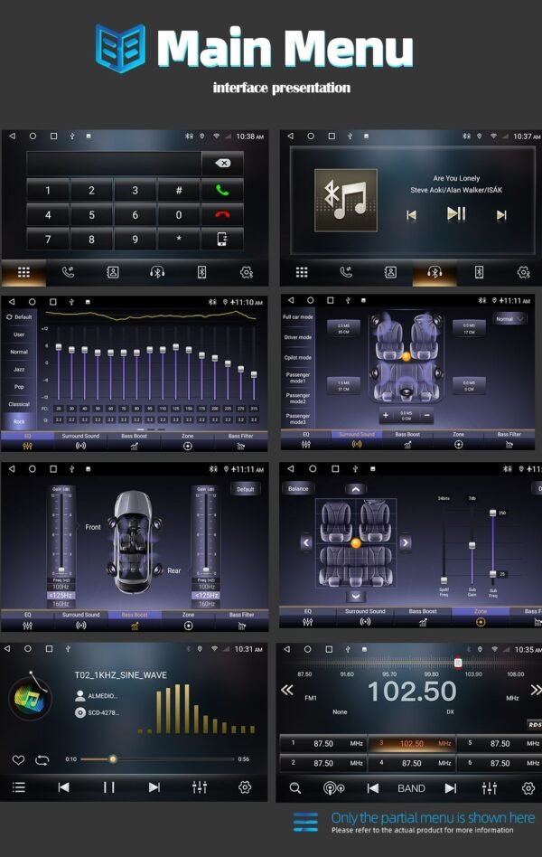 Ηχοσύστημα αυτοκινήτου 2DIN - 9"" - Android - 000154