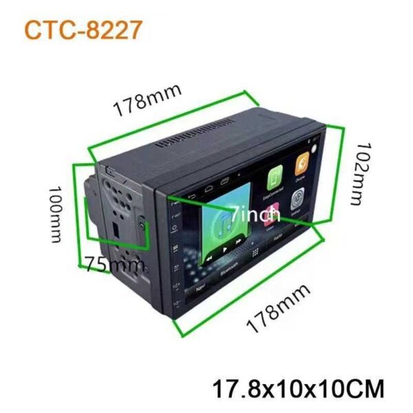 Ηχοσύστημα αυτοκινήτου 2DIN - 7'' - CTC-8227 - Android - 2+32G - 000565