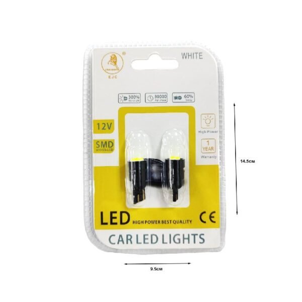 001004-3 EJC Λάμπες Αυτοκινήτου T10-4LED SMD LED 12v 2τμχ ψυχρό φως - LED light
