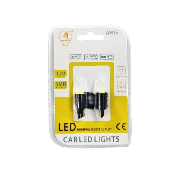 001004 EJC Λάμπες Αυτοκινήτου T10-4LED SMD LED 12v 2τμχ ψυχρό φως - LED light