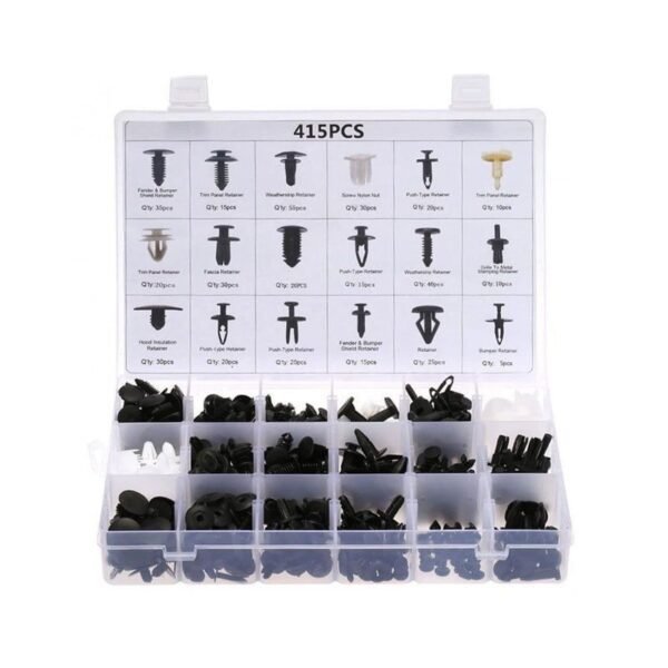 0111541-1 Rchang Κασετίνα με 415 pcs πλαστικά κουμπώματα – κλιπ αυτοκινήτου W06/W04375-2– Push Retainer Clips Kit