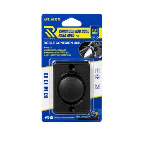 0111569 Rchang Φορτιστής Αυτοκινήτου με 2 θύρες USΒ 12/24V 3.1A W05237 - Cargador USB Dual
