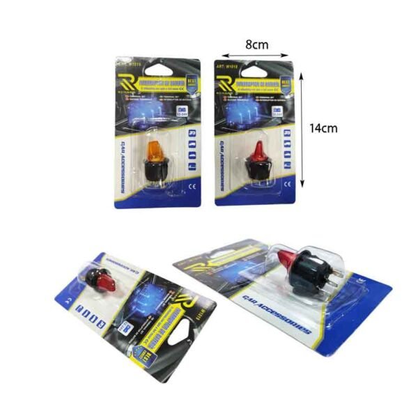 0111703-3 Διακόπτης LED 12V για Αυτοκίνητο – Καθολικής Χρήσης με Φωτισμό - Switch for Car 12V LED