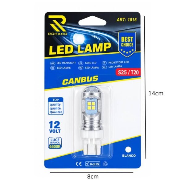 0111821-1 Rchang Λάμπα Αυτοκινήτου LED CANBUS S25/T20 12V 6500K Λευκό Φως - Car LED CANBUS Bulb