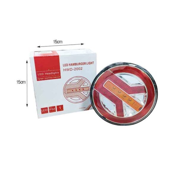 Φως Τρέιλερ Με LED Στρογγυλό 12-24V- Headlights Hamburger