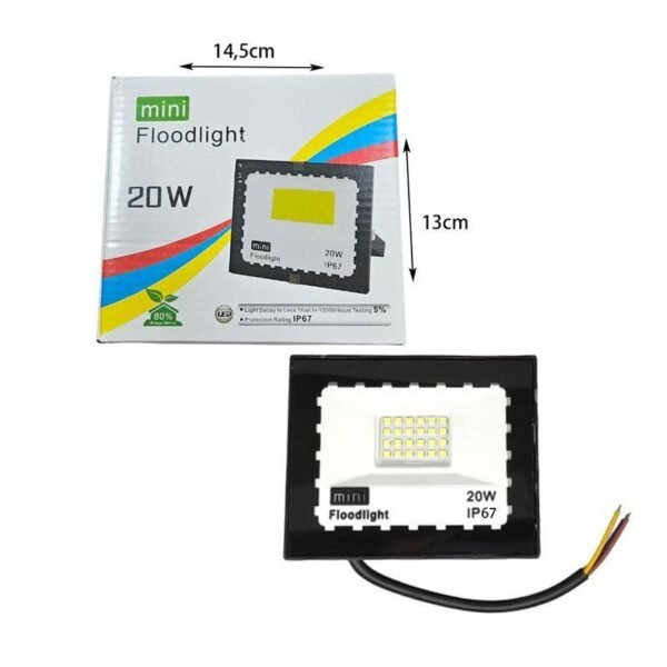 012018-2 Mini Προβολέας LED 20W IP67 - Αδιάβροχος φωτισμός εξωτερικού χώρου