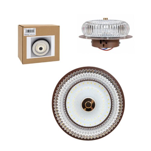 0138075 Στρογγυλό Φωτιστικό Τοίχου LED 8-24W με Κρυστάλλινο Εφέ - Round LED Wall Light 8-24W with Crystal Effect