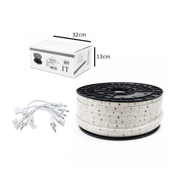 Φωτοσωλήνας LED 100m 220V 4000K Ουδέτερο Φως/Φυσικό λευκό – LED Rope Light 100m 220V 4000K Neutral White