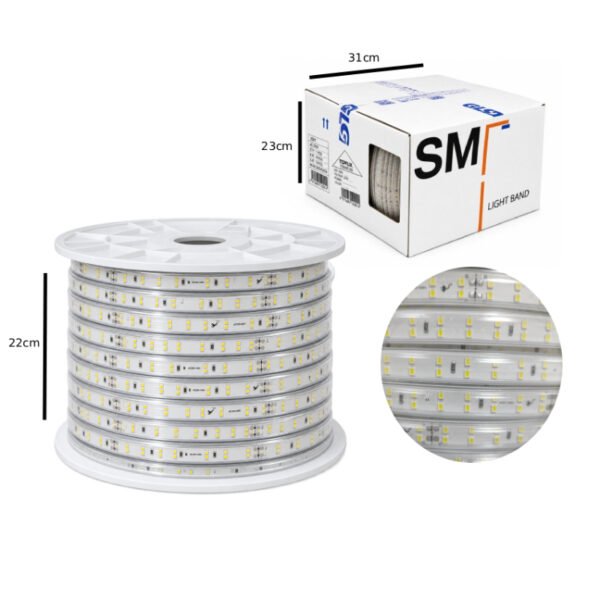 0138091-3 Φωτοσωλήνας LED 2835 180 LED/m 100m Λευκό Φως 12mm - LED Rope Light 2835 180 LED/m 100m White Light 12mm